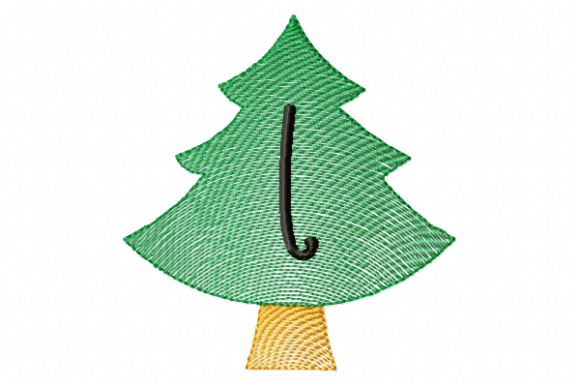 Christmas Tree Letter L