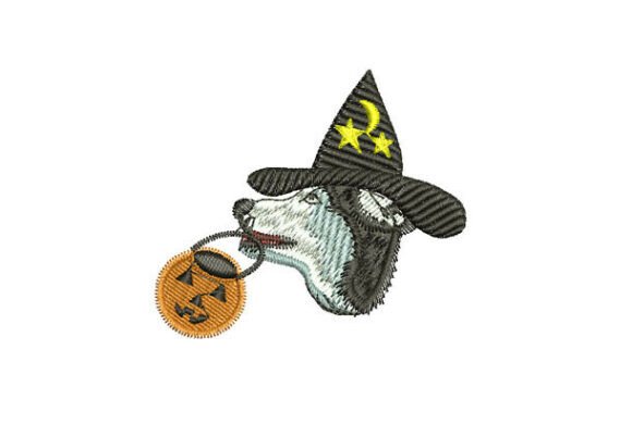 Halloween Dog Embroidery Design