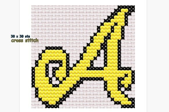 Letter a Cross Stitch Pattern Alphabet