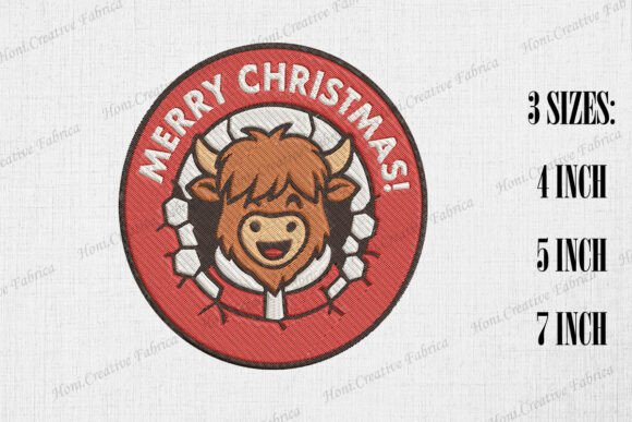Merry Christmas Cute Highland Cow