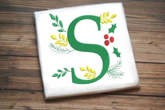 S Christmas Monogram Alphabet Decoration